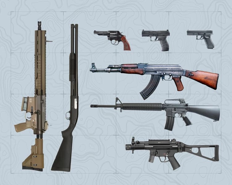 Married Terminator — vecpuišu ballītes komplekta ieroči ar AK-47